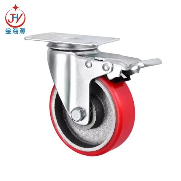 Hot Sale transparent PU Rubber Furniture Wheels Swivel 3 Inch 75 mm Black Roller blade Office Chair Caster - Image 5