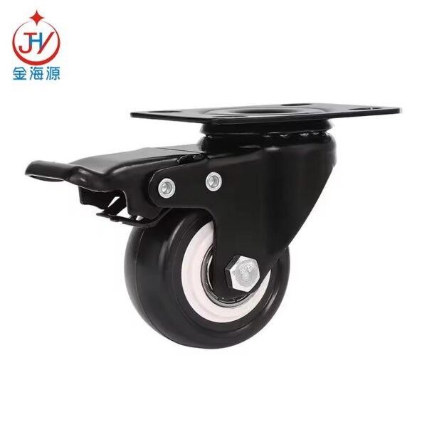 Furniture Hardware Trolley Casters with Plate Heavy Duty Industrial Equipment Castor Wheels - Image 5