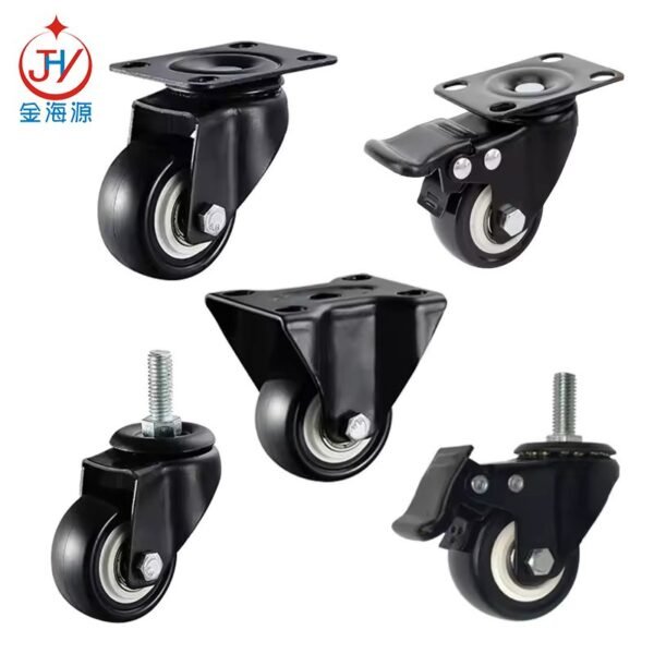 Furniture Hardware Trolley Casters with Plate Heavy Duty Industrial Equipment Castor Wheels - Image 4