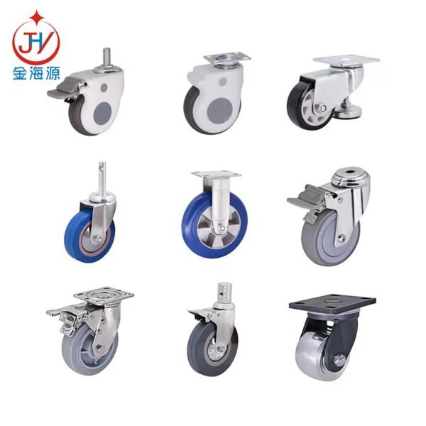 Quality Unique Heavy duty fixed polyurethane cart caster wheels - Image 5