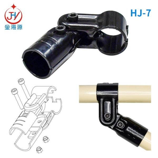 HJ-2 Lean Pipe Joint Metal Chrome Wire Shelf tube High Quality Pipe Durability